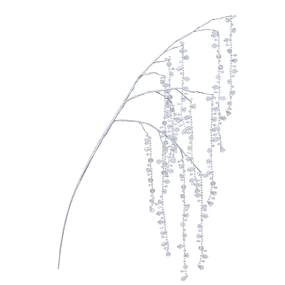 Long Clear Ice Acrylic Bead Icicle For Hanging Decoration Table Christmas Droplet