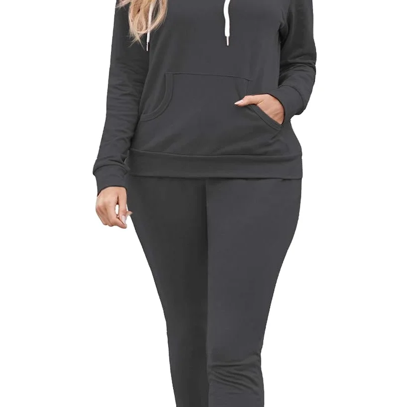 
Wholesale Solid Hoodie And Pants Set Active Jogger Suit Training Sweatsuit velor tracksuit women Hooded Gym Tracksuit 