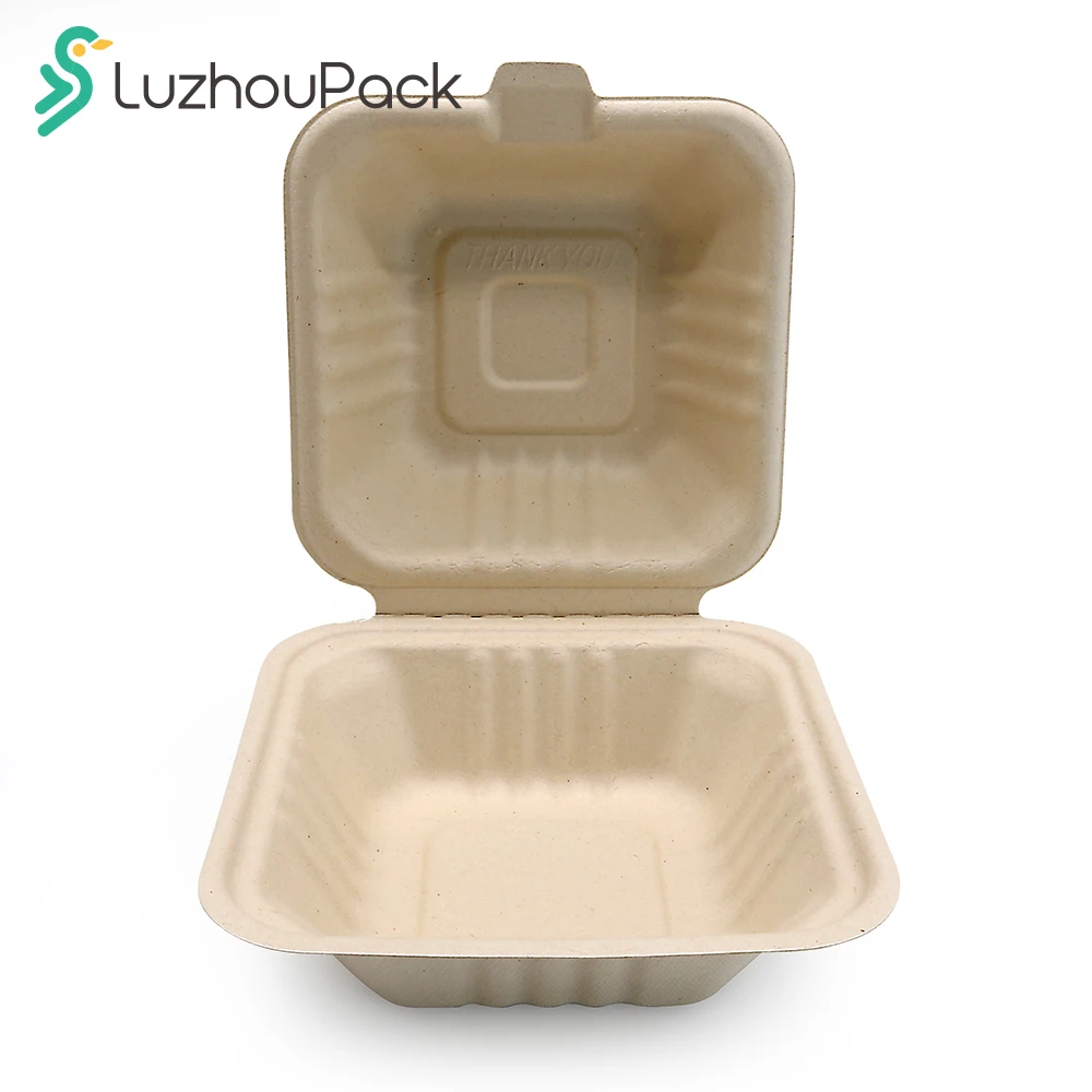 LuzhouPack Burger box paper restaurant takeaway hamburger tableware disposable