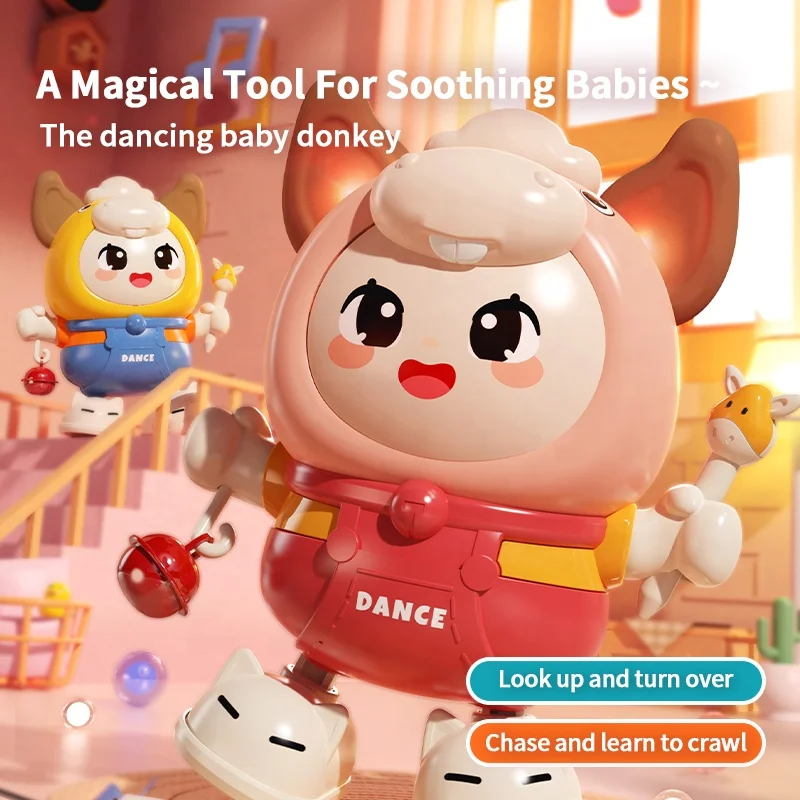 Montessori Baby Toys Dancing Donkey Electric Singing Dance Children Early Educational Toys Baby Guide Crawling Comfort Toys
