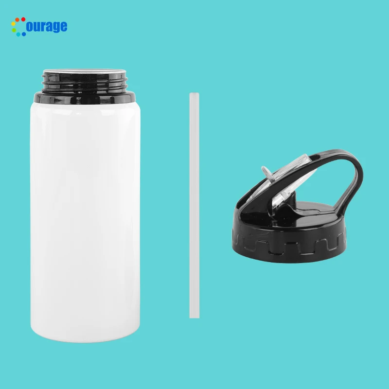 custom printing 600ml 750ml sublimation sippy cup aluminum water bottles