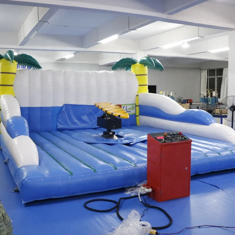 Wave Inflatable Party Single Surfing Machine Simulator Inflatable Mechanical Surfboard Rides