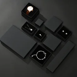 Creative black kraft jewelry box watch necklace ring jewelry box retro holiday gift box for packaging