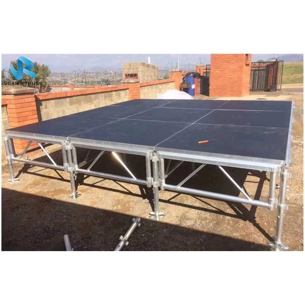 1.22m 2.44m Aluminum Concert Stage Podium 4X8 Foot Plywood Stage 4FT 8FT