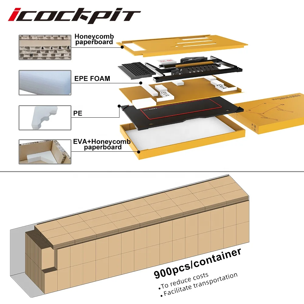 Icockpit китайский производитель компьютерный стол на заказ домашний офисный с регулируемой высотой современный