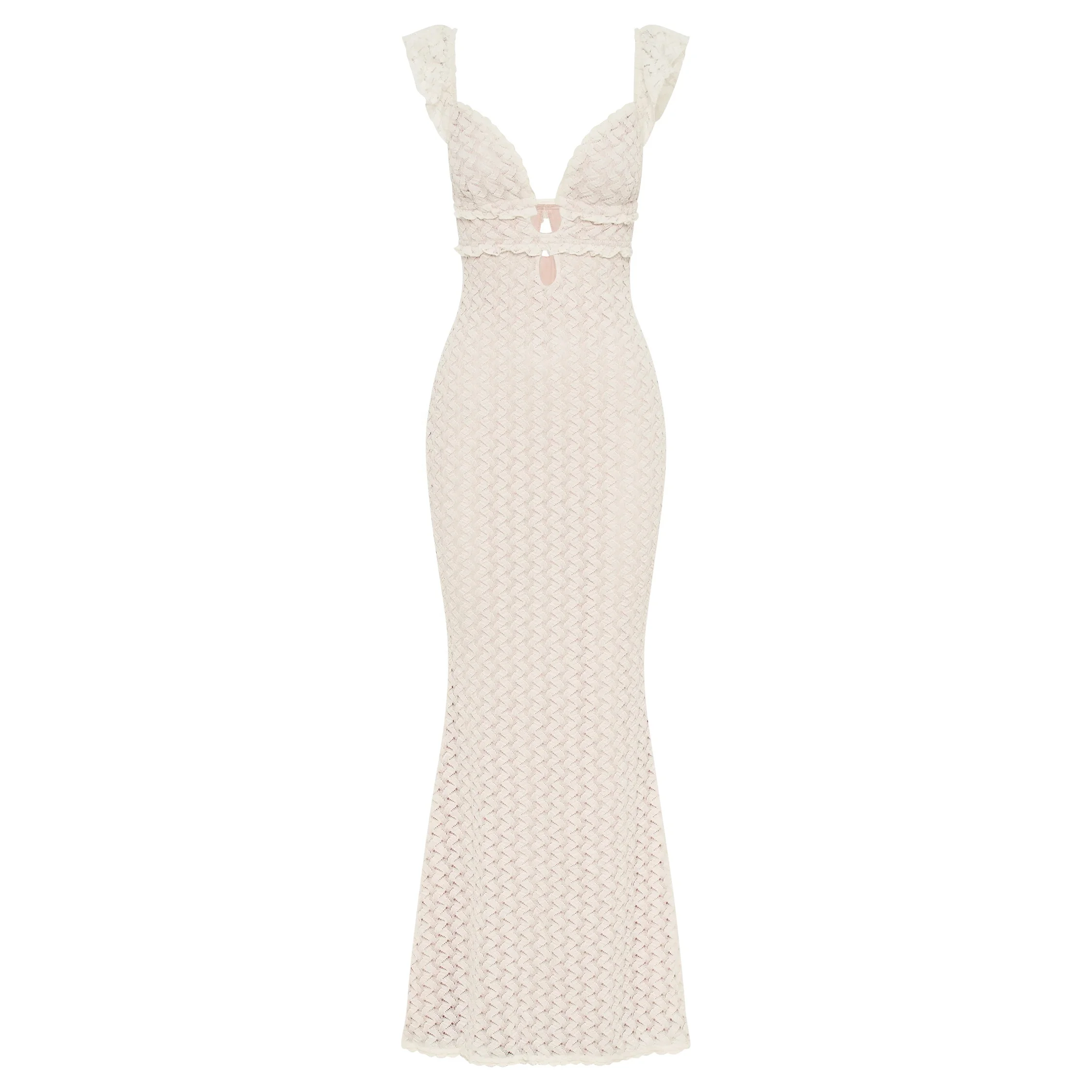 OEM Women Clothes Manufacturer V Neck Sleeveless Backless Lady Dresses Boutique Breathable Summer Women Lace Dress