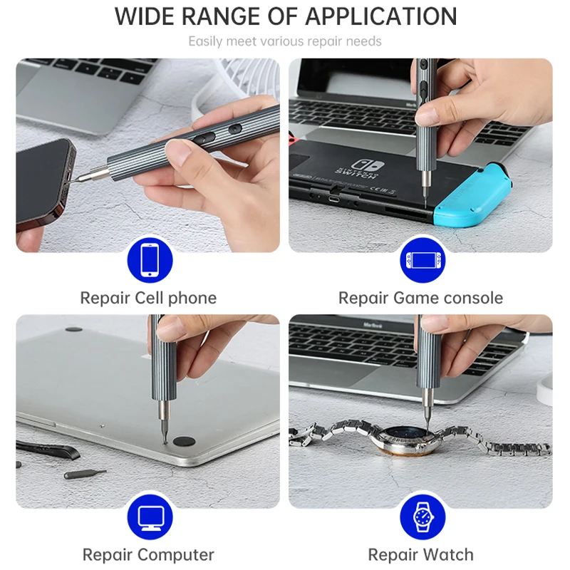 Wholesale 36Pcs Precision Electric Screwdriver Set 3.7V Rechargeable Wireless Power Screwdriver Professional Phone Repair Tools
