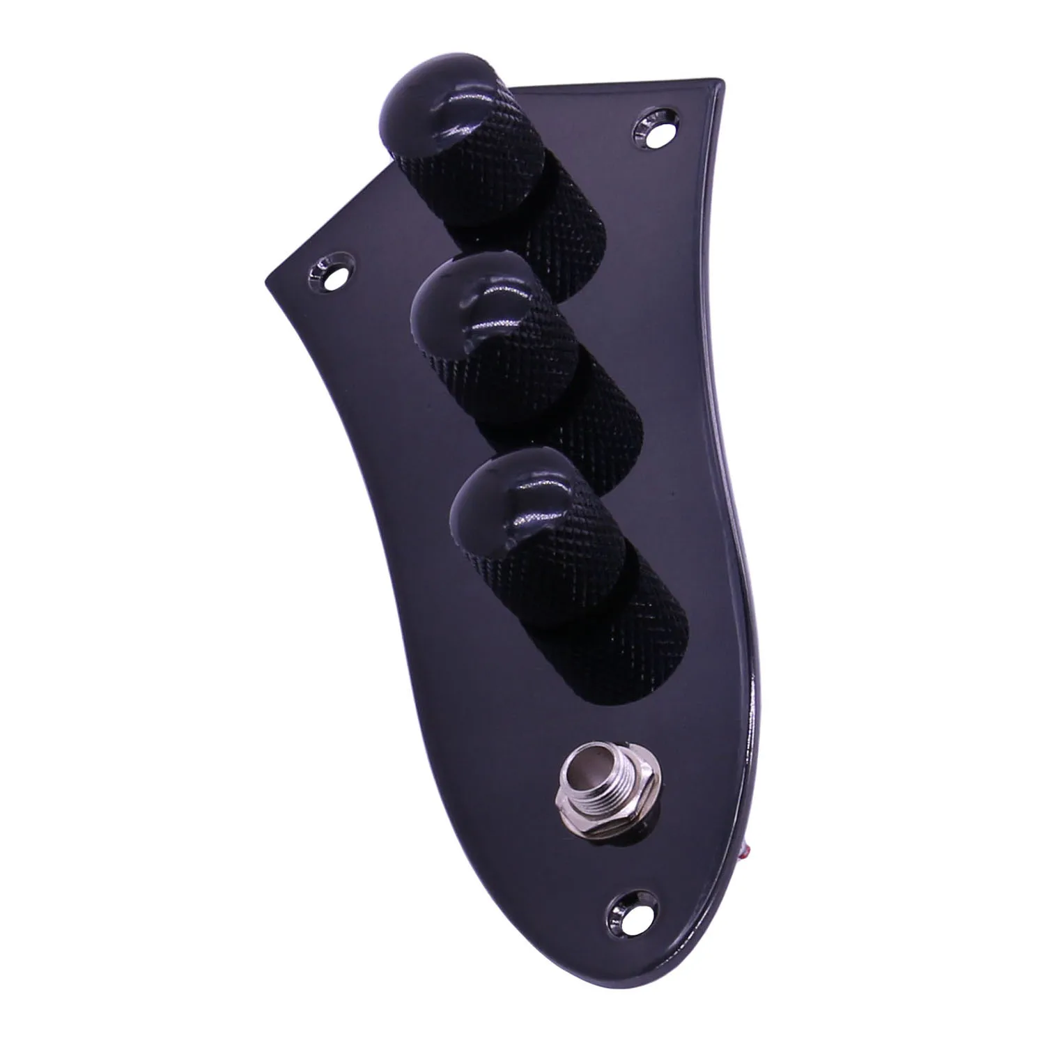 Wholesale High Quality Black Metal Full Set Bass Guitar Prewired Control Plate with Assembly Knobs Pots for J Bass