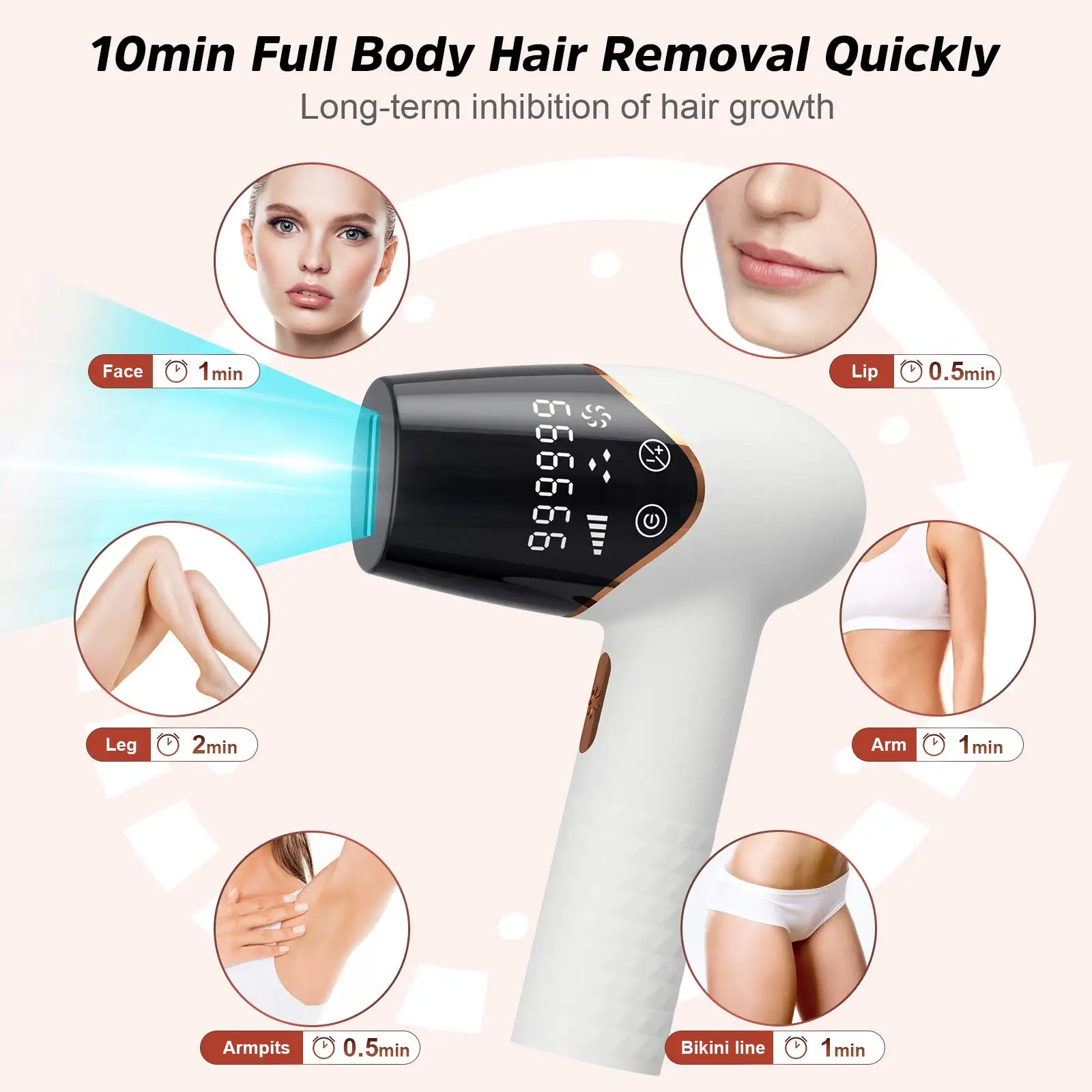 Handheld Permanent Women man diode painless Home Use Lazer ipl Device mini Laser Hair Removal