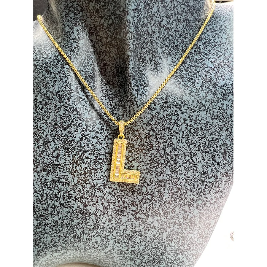 basic A to Z letter cube charms initial 26 letters 925 sterling silver alphabet cube pendant