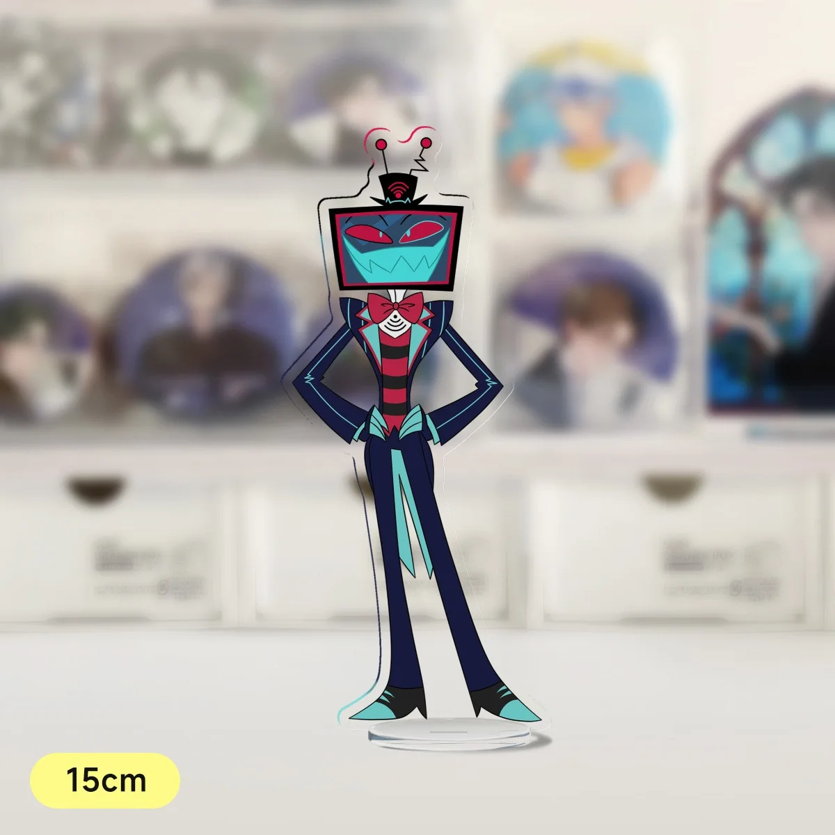 HOSHOM OEM logo custom acrylic transparent table stand mini wholesale cartoon anime plastic acrylic standee as gift