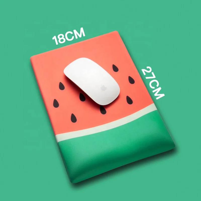 Manufacturer Non-slip Mouse Mat 3D Cute Watermelon Silica Gel Mouse Pad with Wrist Support for Gamer