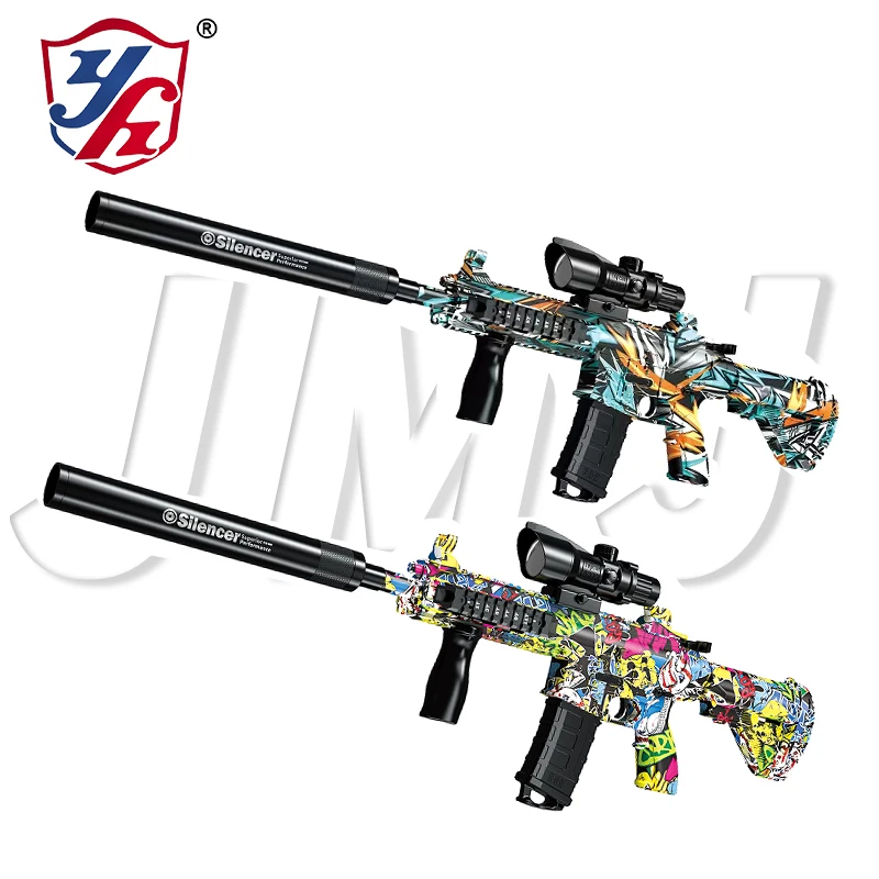 wholesale high speed m416 gel bead toys gun outdoor shooting play electric water gun plastic power spray toy guns for kids
