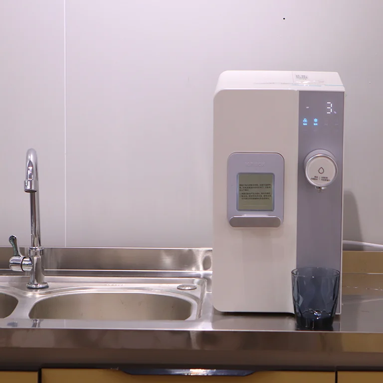 Free Installation Compact Electric Water Dispenser with Instant Hot & Cold Household Ice Maker Plastic Desktop Countertop Hotels