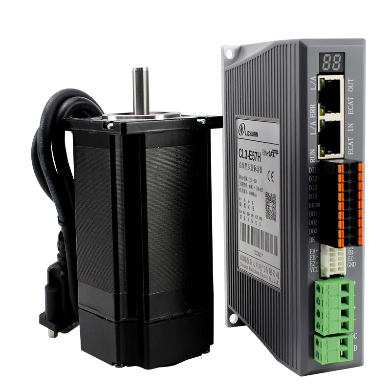 EtherCAT тип шины Драйвер шагового двигателя комплект 2 фаза Нема 17 (Национальная ассоциация владельцев электротехнических предприятий 23 24 мотора сервопривода CL3-E57H + LC57H265
