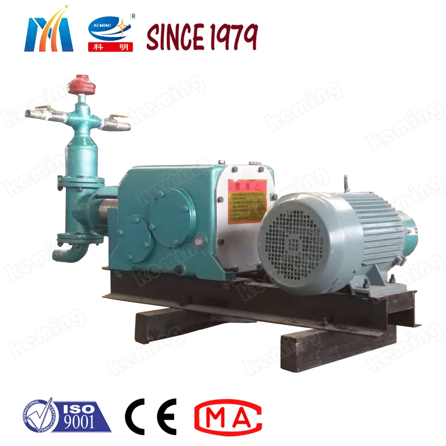KBW Electric single cylinder pumps Piston Mud Pump for slurry grouting and drilling with gauge