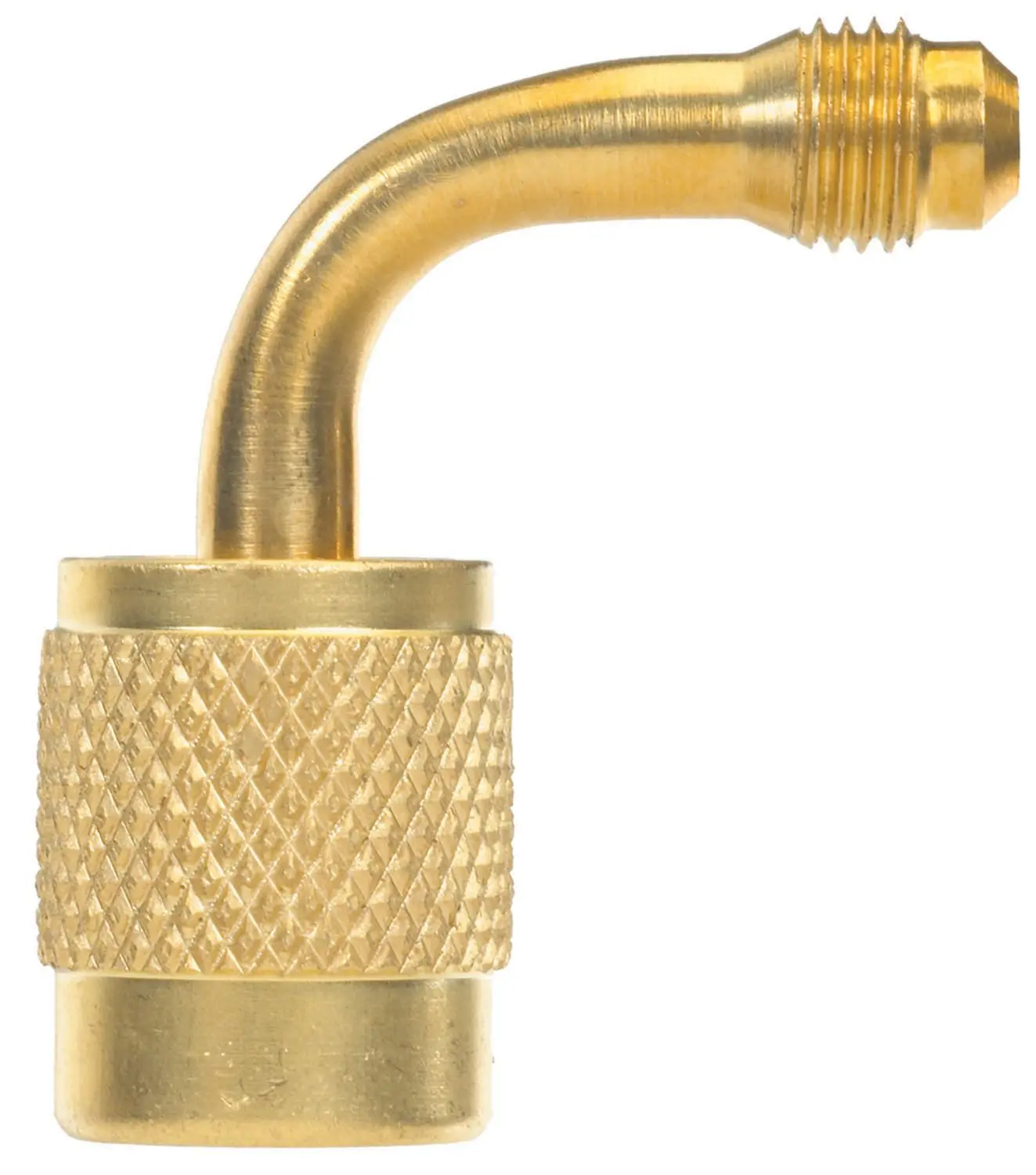 Imperial  Kwik-Coupler 1/4 SAE brass adapter 24C Refrigeration 90 Degree Shut Off Coupler R410A elbow fitting refrigeration