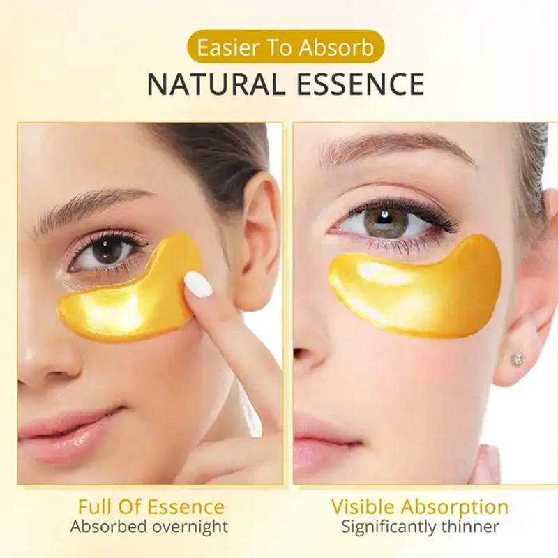 Private label OEM wholesale hydrogel  heart rose pink crystal collagen  24k gold gel eye mask gel