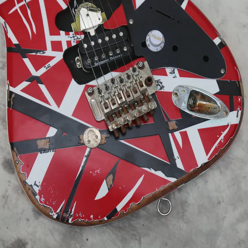MSC Factory price Electric Guitar Hot selling Eddie VanHalen Striped Ready to Ship OEM Accepted