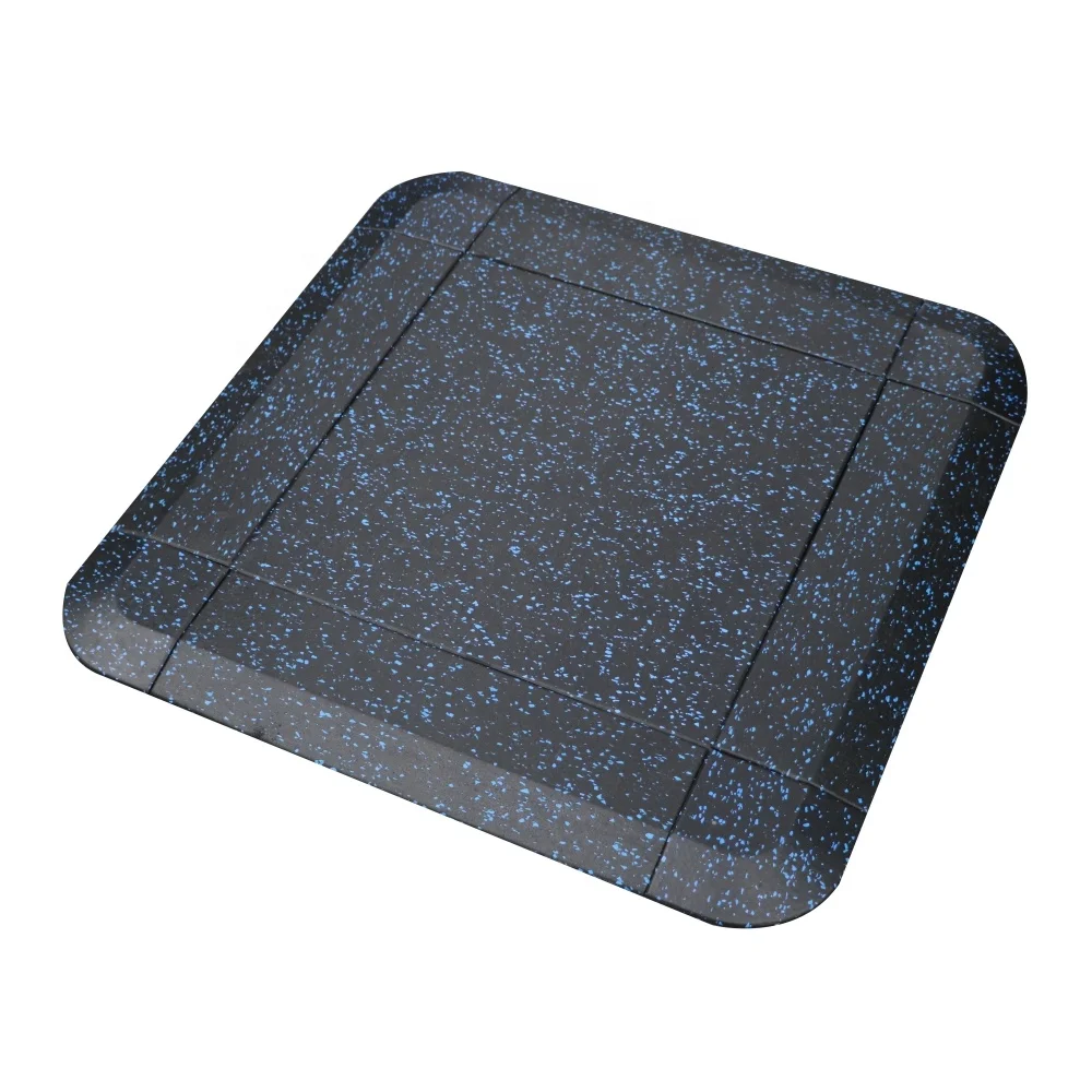 Black+EPDM Anti-Shock Anti-Slip Rubber Gym Mat Sports Flooring Fadeless with Long Warranty for Exercise CE ROHS Compliant