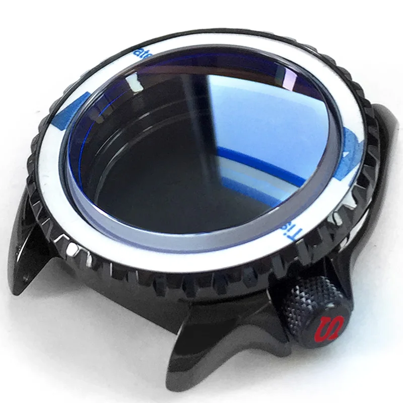 Custom Watch Case Set Stainless Steel Sloped Ceramic Bezel Insert For SKX007 Mineral Glass Fit For NH35 36 Movement Parts