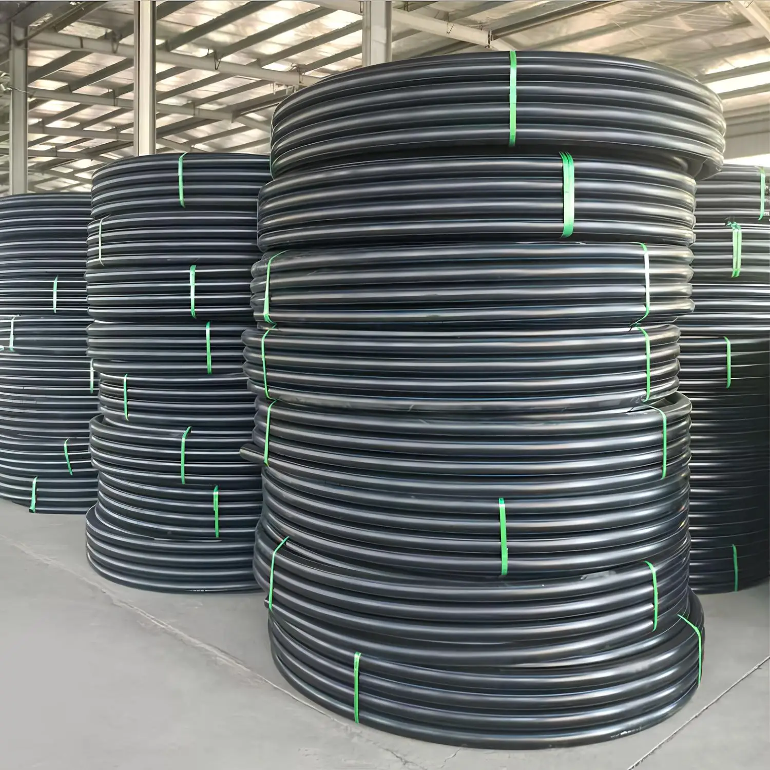 Diameter 50mm 63mm 32mm  3 Inch 2 Inch Black Plastic Pe Water Pipe Roll 100m 200m and 300m Hdpe Roll Pipe for Water Supply