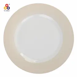 Оптовая продажа, однотонная посуда, керамическая фарфоровая десертная тарелка