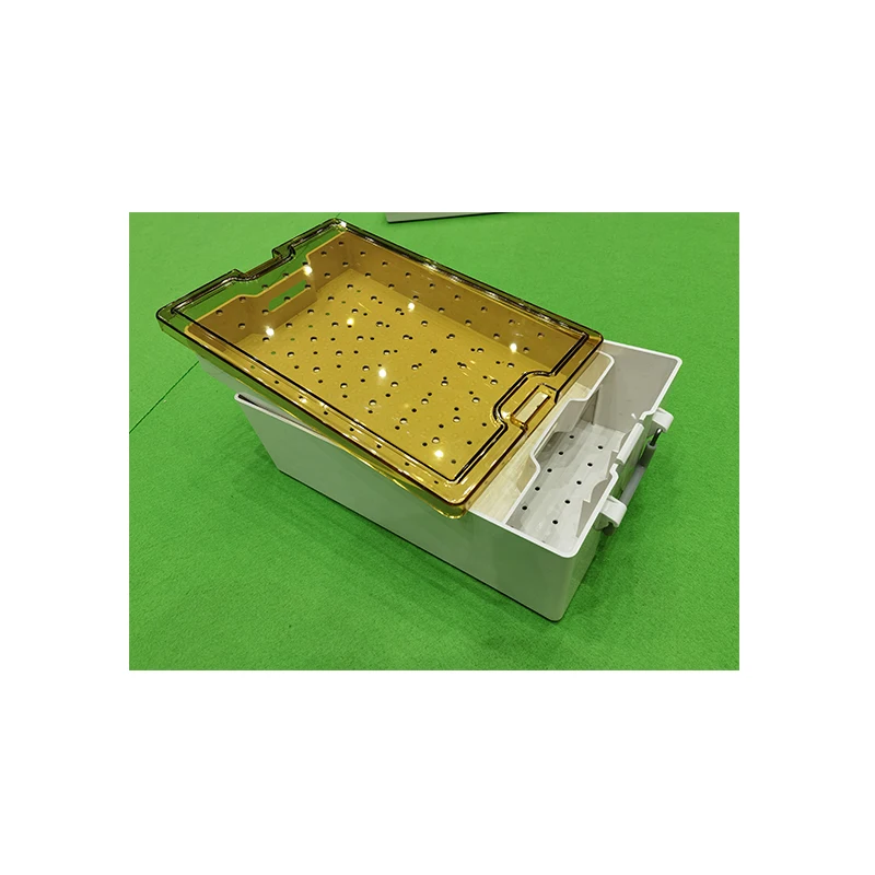 Продажа с завода, высококачественные полимерные пластиковые хирургические инструменты PPSU, стерилизационный дезинфекционный лоток с силиконовым ковриком