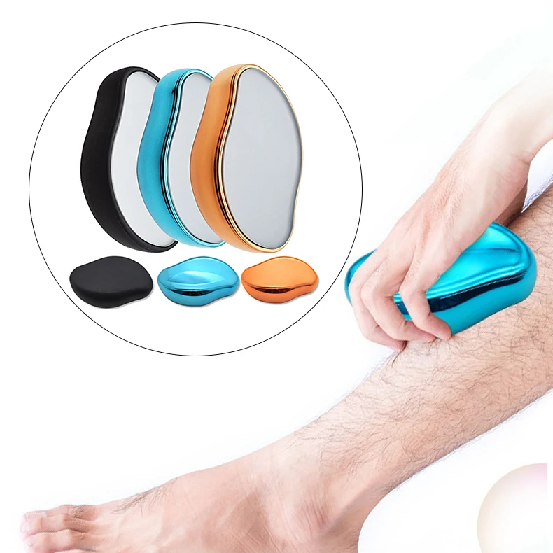 Arms Fast Easy Painless  Magic Hair Removal Crystal Pads Hair Eraser Purple Crystal Hair Remover for Women