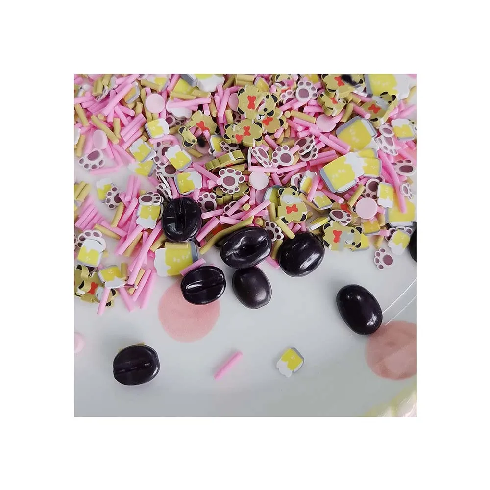 Polymer Clay Cocoa Bean Sprinkles for Dessert Cake Toy Decor, Decorden Phone Case, Slime Projects DIY, Scrapbooking, Resin