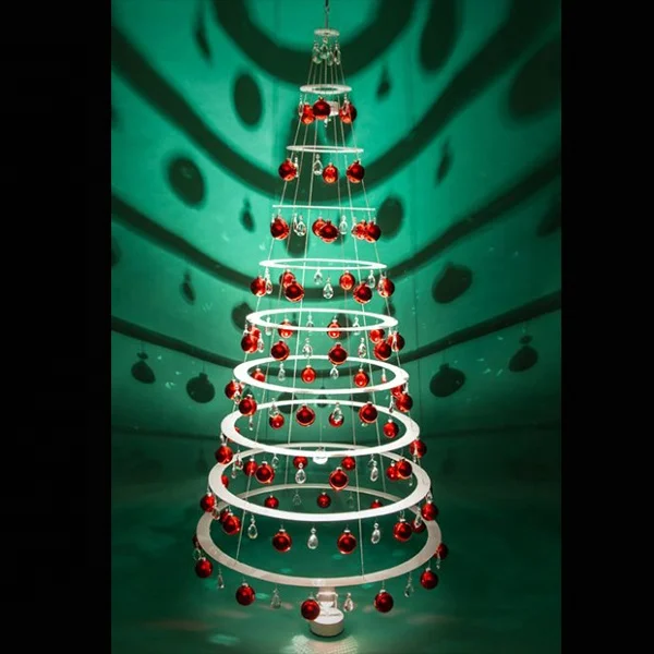 Hot-sale Popular Indoor Hanging LED Crystal Christmas Tree for Home Office Building Hotel Christmas Holiday Decoration