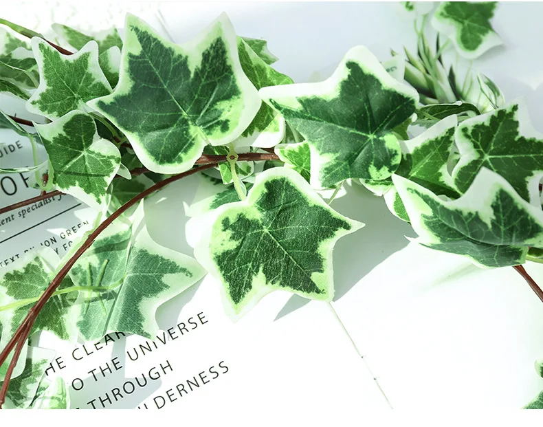 1.7M 1.8M Customizable Artificial ground melon leaf plant vine for garden wall decorative