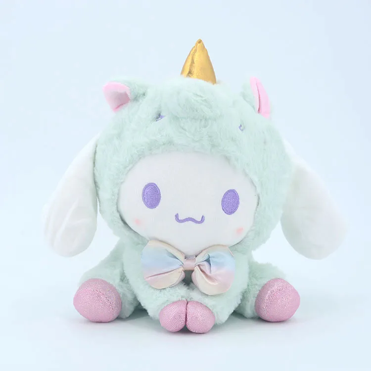 Мультяшная кукла Kuromi Melody Cinnamoroll плюшевая игрушка брелок единорог животные милая для девочек