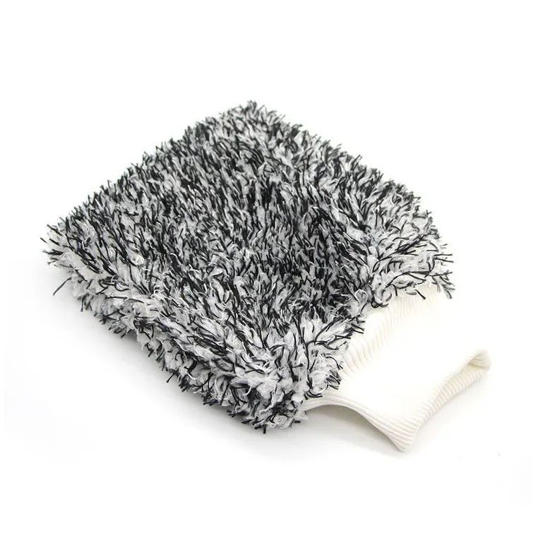 Colored long hair coral mitt for car wash microfiber mitt for car cleaning