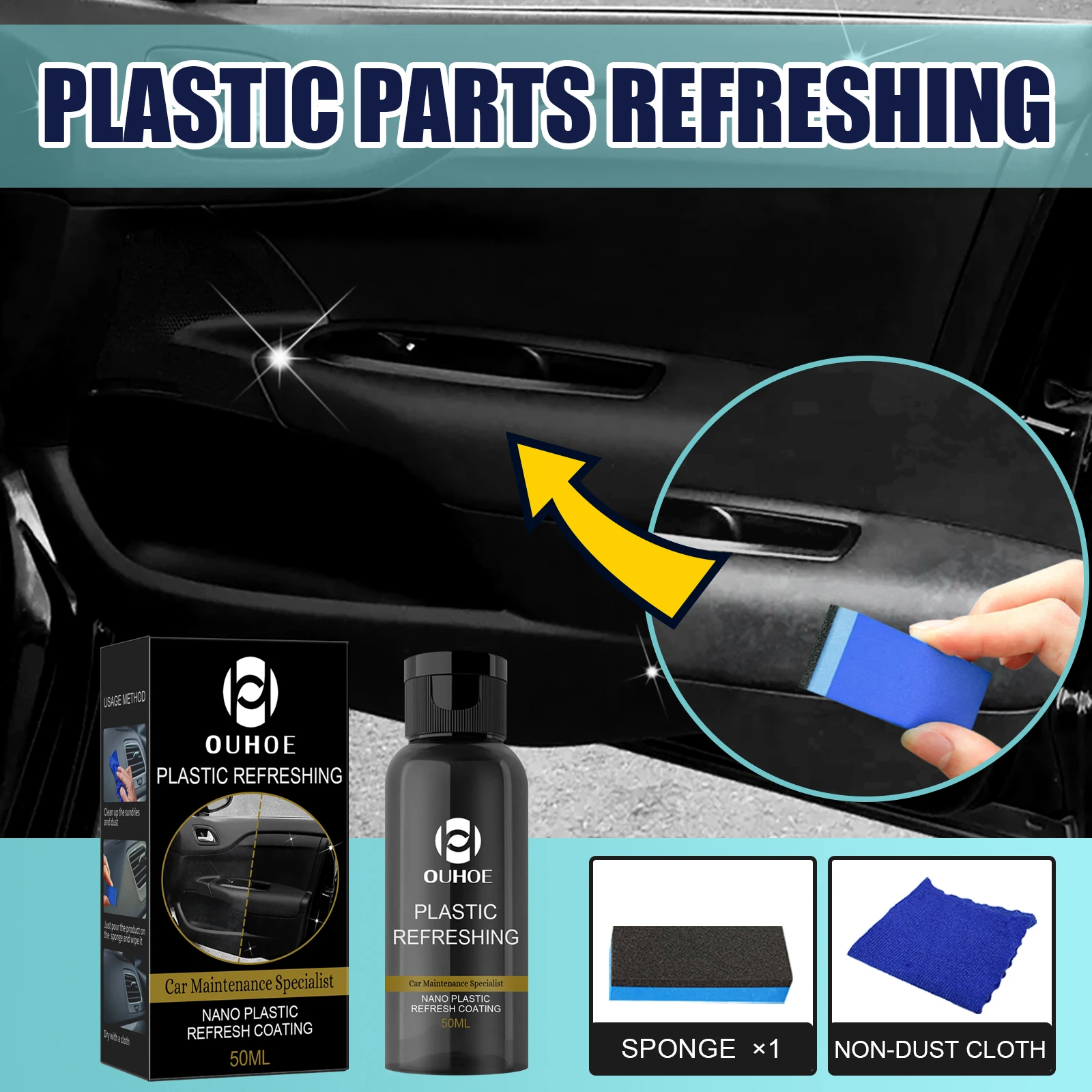 Car Specialist Nano Plastic Refresh Coating Refurbish Agent Cleaning Products Restorer Cleaner