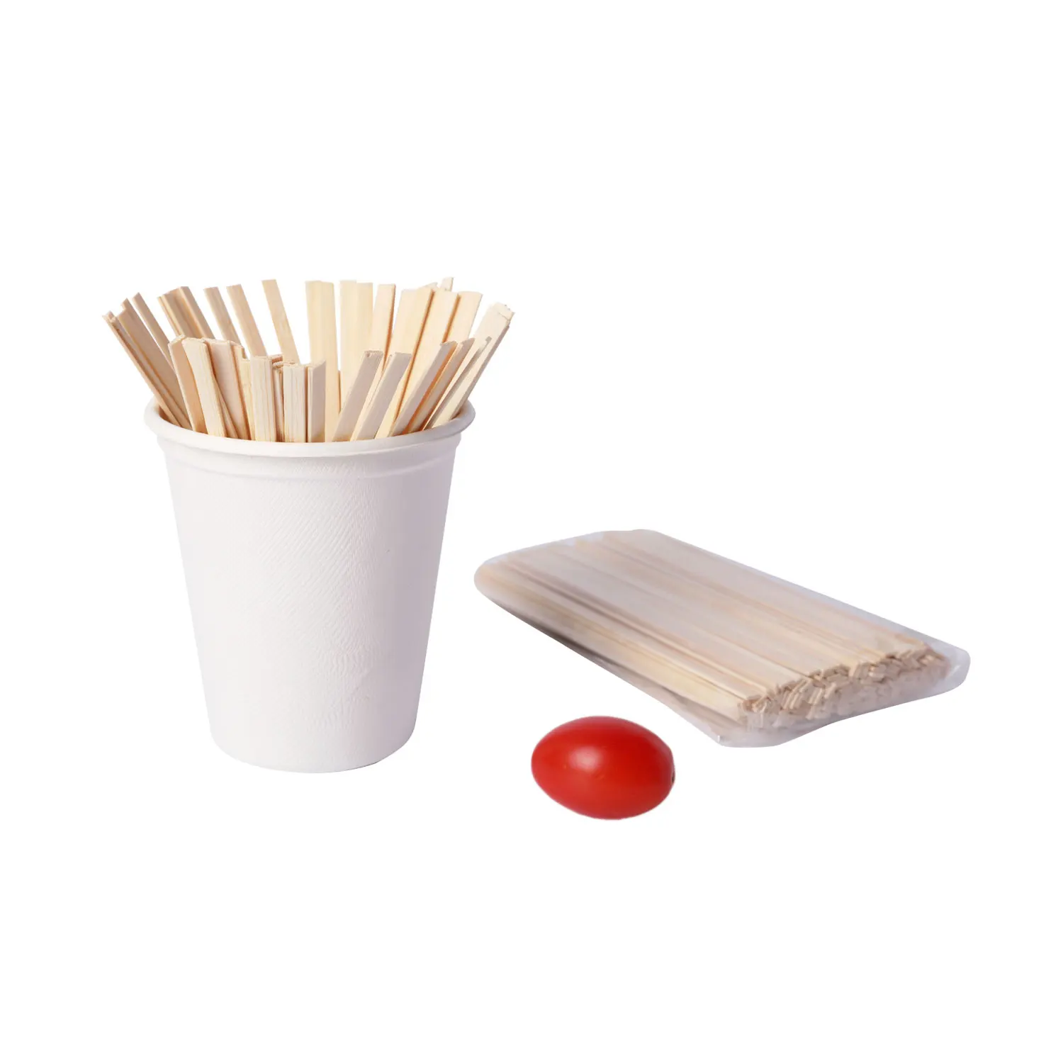 Оптовая продажа, Высококачественная мешалка для кофе из бамбука/дерева с квадратной головкой