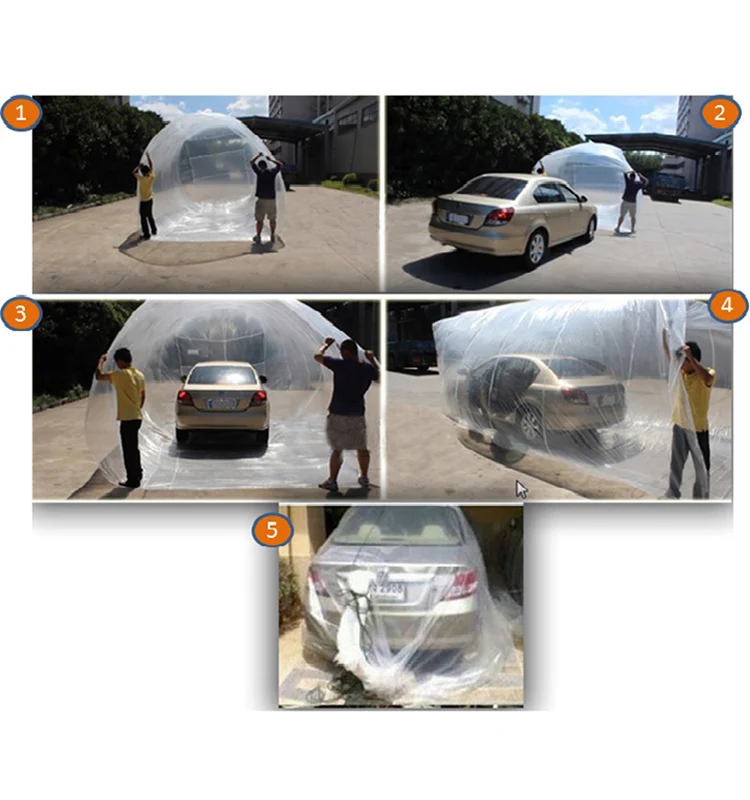 
Baosheng tarpaulin manufacturer customize flood proof pe tarpaulin clear plastic car bag cover 