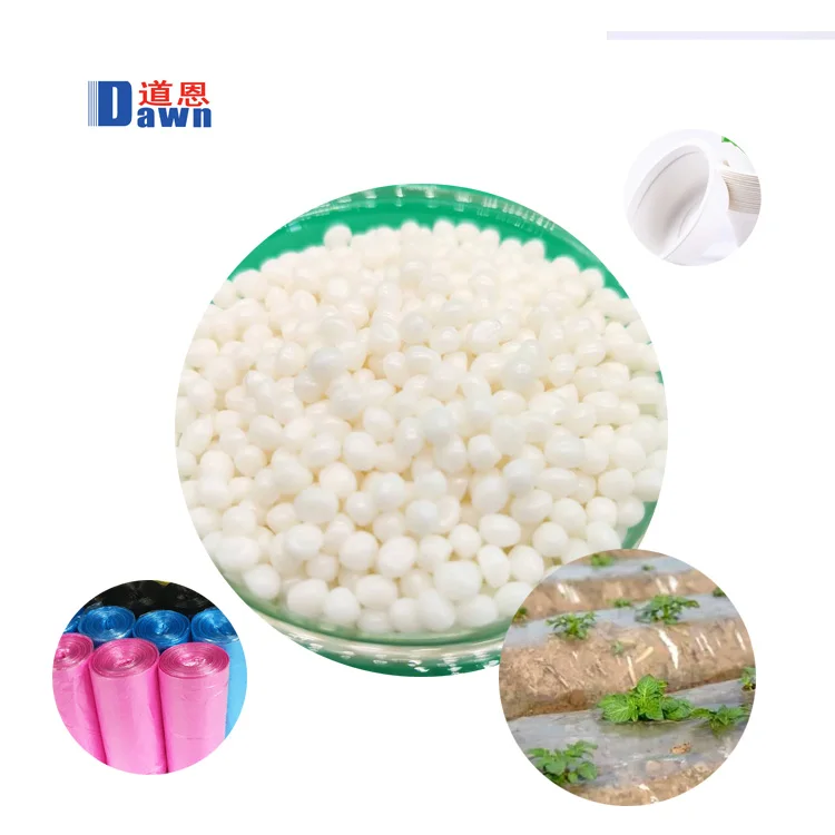 Dawn PLA PBAT Compound ROHS Certified PBAT Granules for Tableware Injection Film Grade Biodegradable-Pbat-Cornstarch-Material