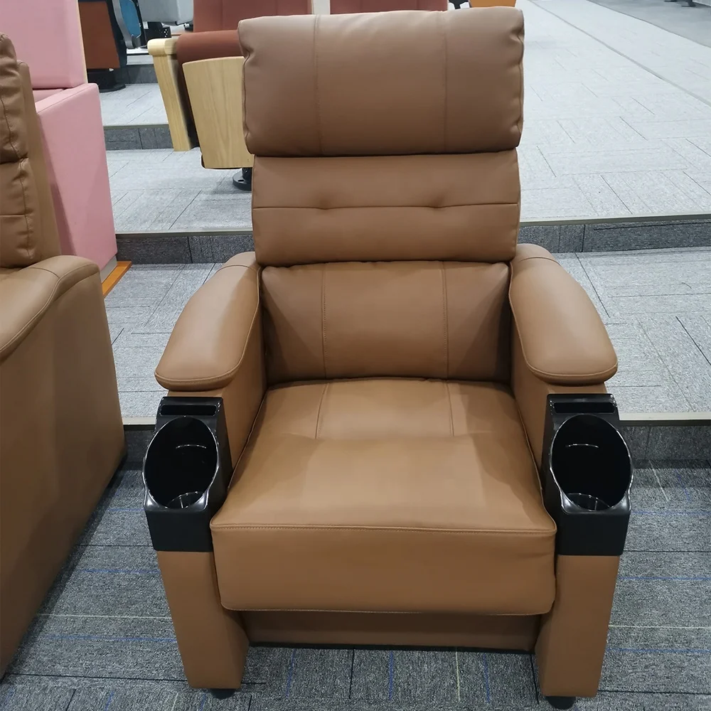Modern, Luxury and Cozy reclining sofa chair for home theaters, movie cinema theaters with cup holders