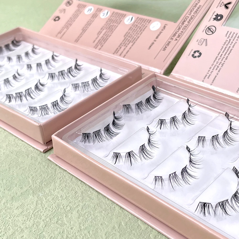 Wholesale Custom Diy Mink Lash Extension Kit Professional  Natural Diy Black Band Lash Segment Private Label Cluster Lashes