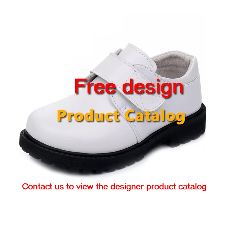 New Design Children Leather Shoes White Performance Dress 11 Years Old Boy Kids Black Shoes for School 2022
