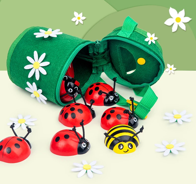 
Children Wooden Toy Amazon Counting Beetle Toys Kindergarten Children Numbers Enlightenment Math Learning Kids Educational Toys 