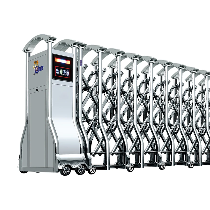 modern electric gates stainless steel sliding gates Automatic Retractable Sliding Gate For Courtyard