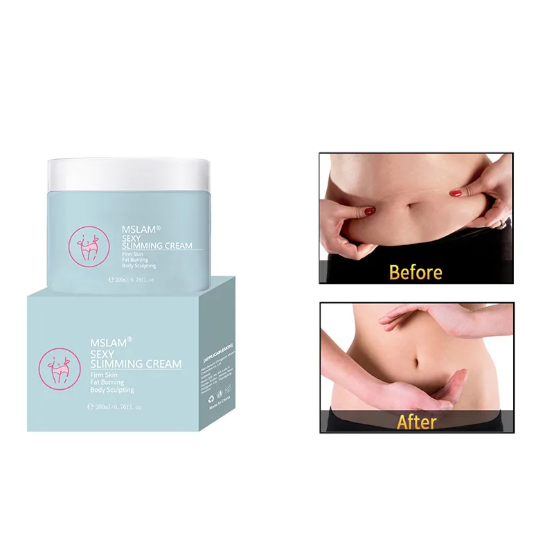 Source Factory Ready Stock New Product MSLAM Sexy Body Slimming Cream 200ml hot cream fat burning
