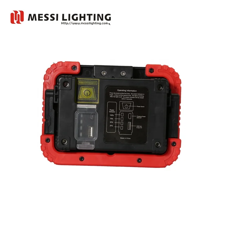 
10 watts outdoor emergency USB Rechargeable work LED flood light 