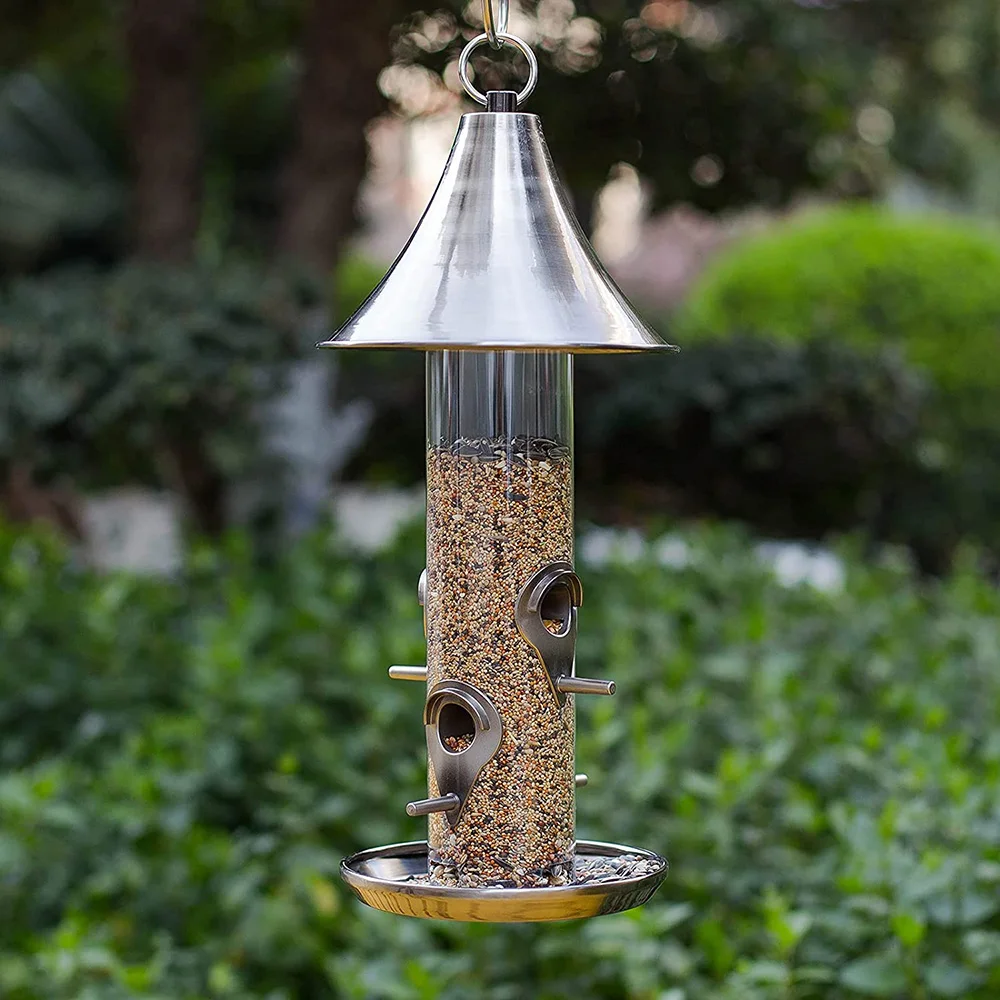 Bird Feeders for Outside Hanging Metal Parts Tube