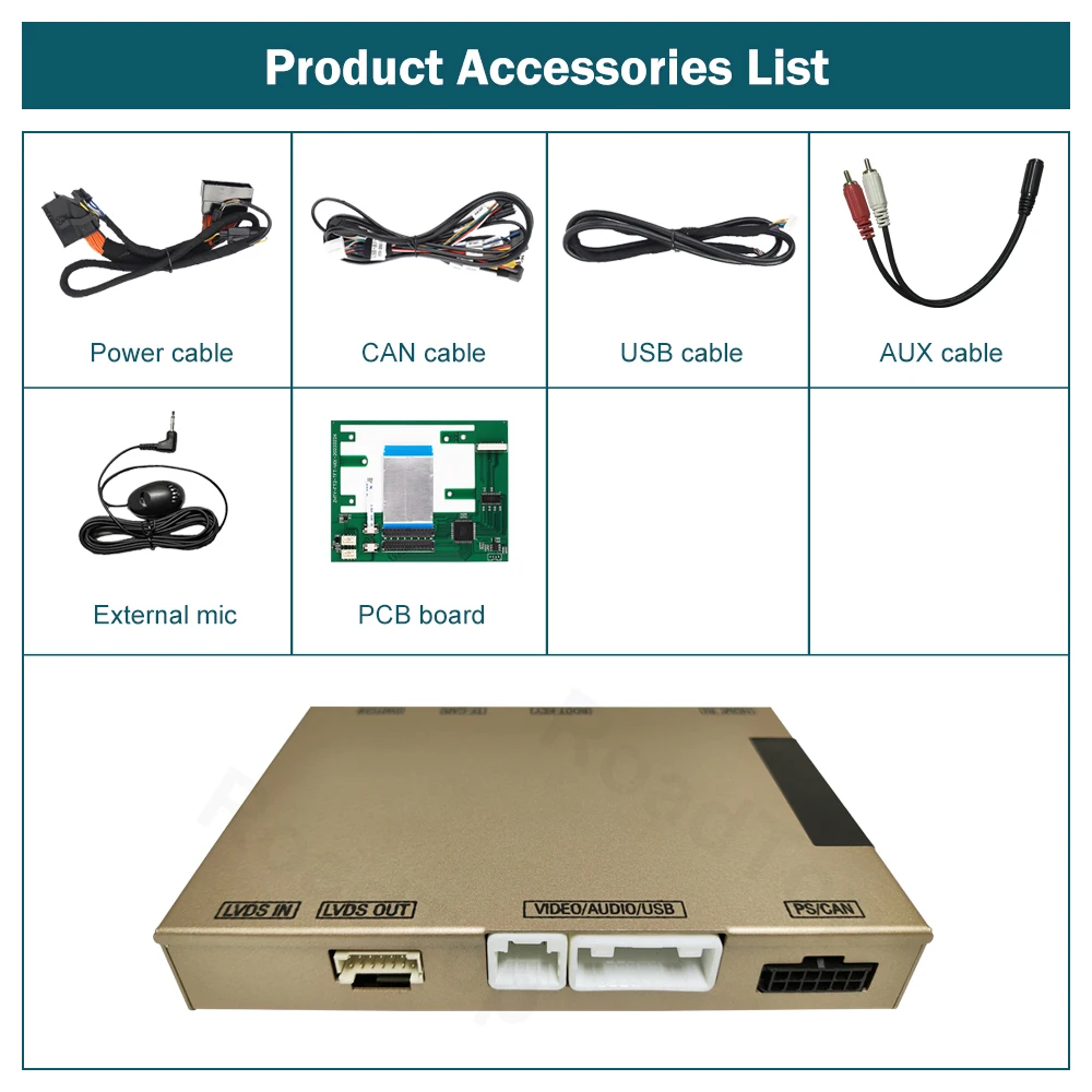 Road Top Android Auto Interface Mirror Link AirPlay Wireless CarPlay Interface Box for Ford Focus Escape Fiesta C-max