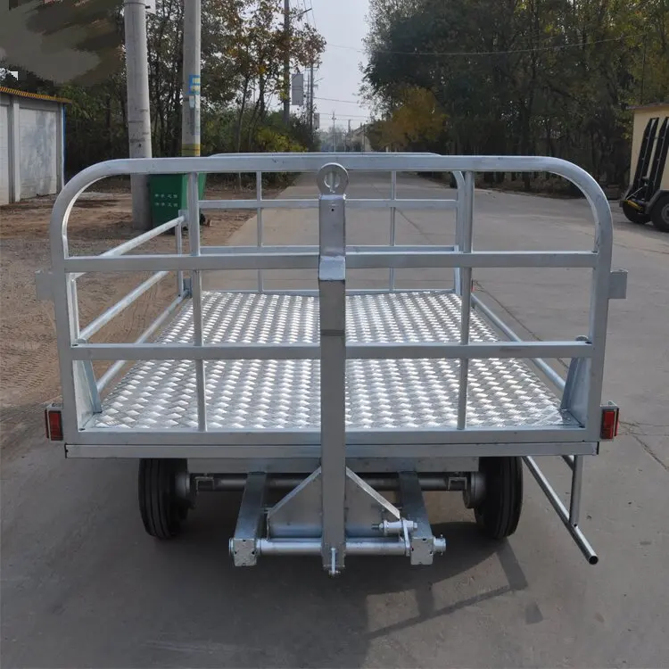 2 axle 4 axle low bed flatbed trailer small luggage platform trailer