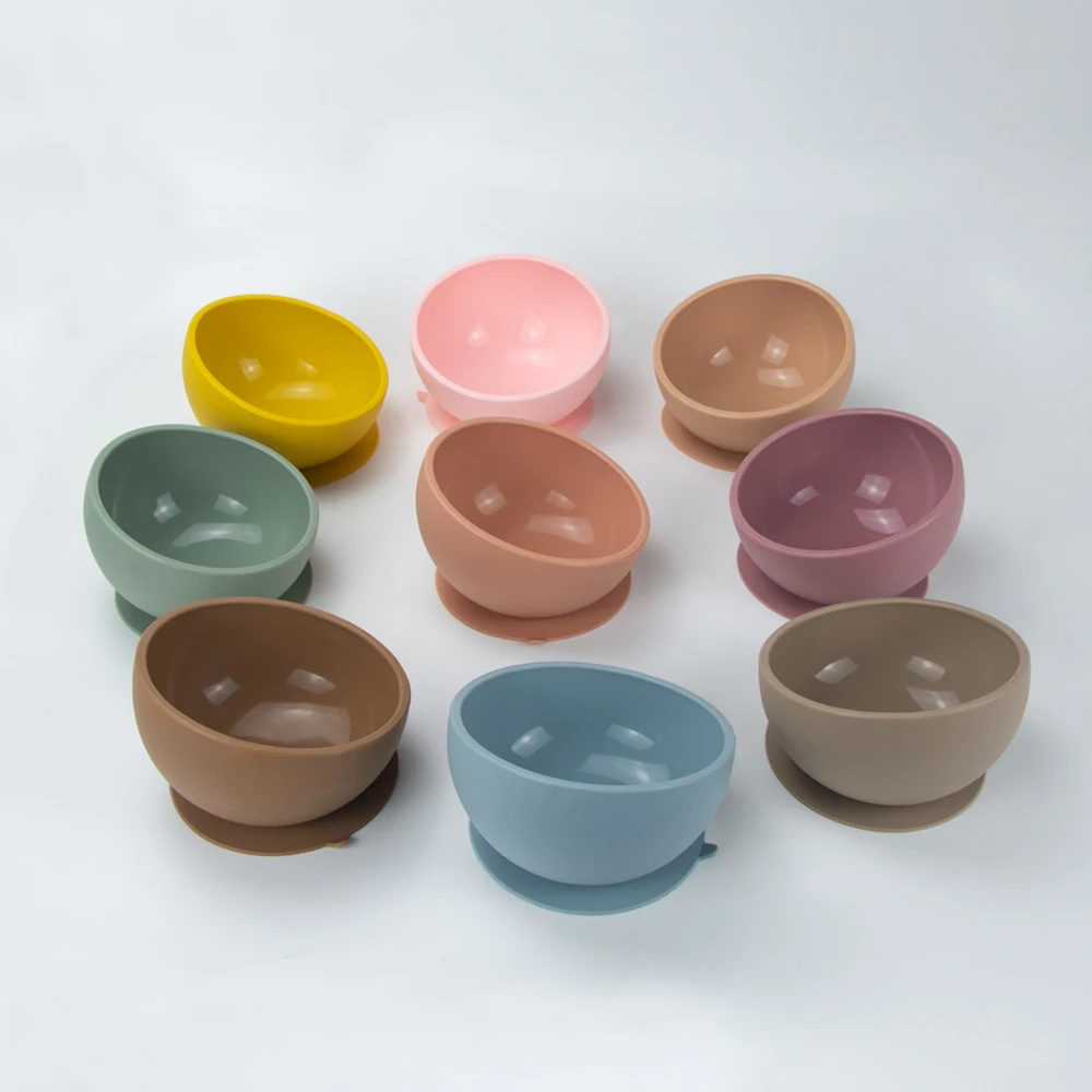 Dongli Hot Sale Factory Supplier Eco-friendly Non-toxic Food Grade Silicone Baby Dinner Bowl Baby Silicone Suction Bowl