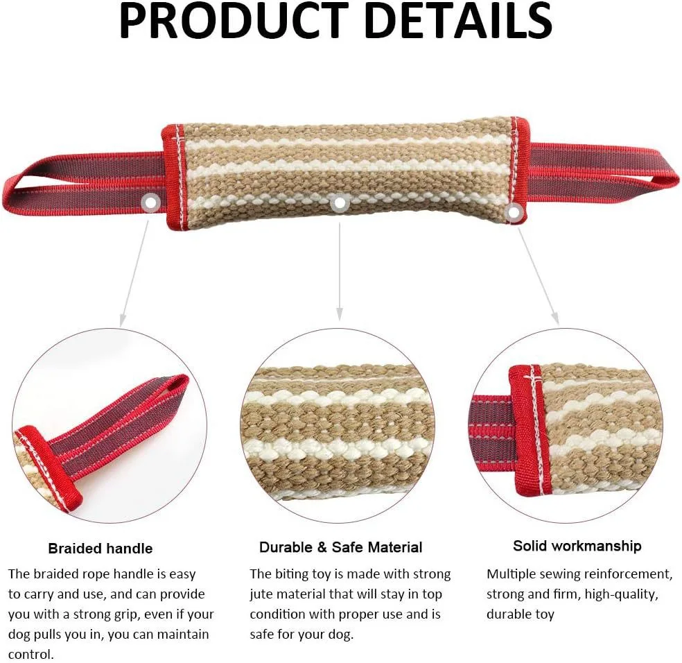 2024 burlap Dog Training Coarse Hemp Biting Stick and Tooth Grinding Dog bite Tug Training Supplies molar interactive toy
